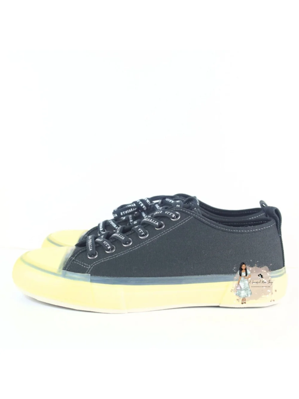 All Saints Jaxon Low Top Canvas Men Sneakers Black Size 10- 0111, 0121, 0123